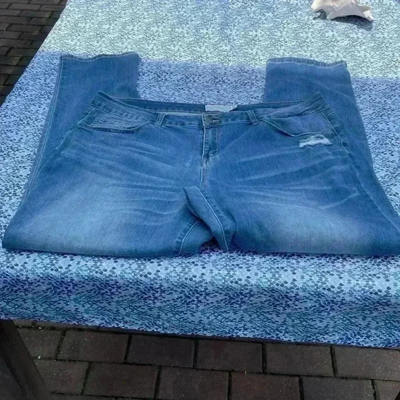 Weatherproof, vintage, jeans, distressed, and size 16 - Picture 2 of 6